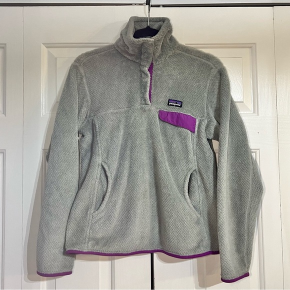 Patagonia Women's ReTool Snap-T Pullover Grey Gray Purple Size Small - Picture 4 of 6